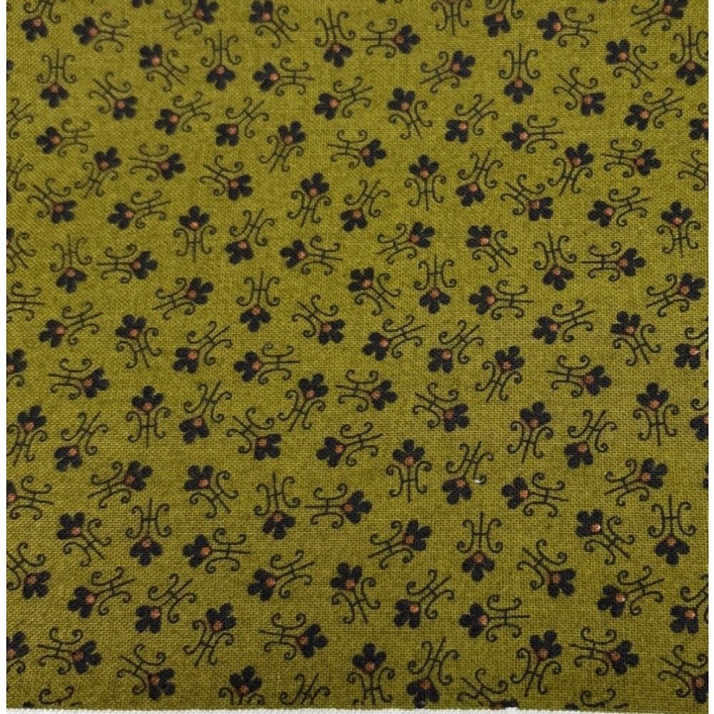 Andover Fabrics Cotton Green Floral 1/2 yard x 44" Sewing Quilting Material